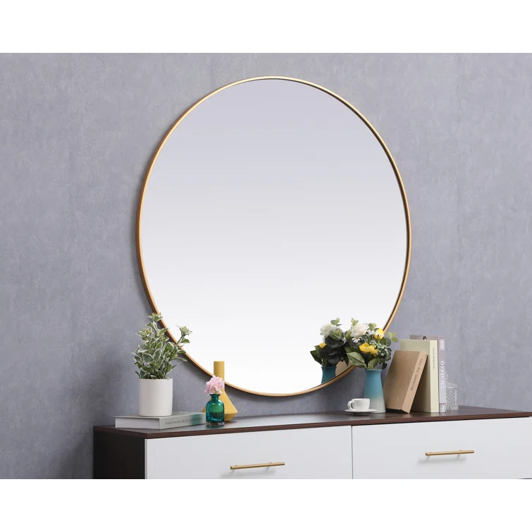 Sabine Metal Round Wall Mirror