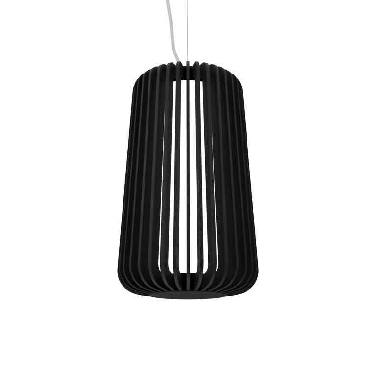 Matte Black Geometric LED Pendant Light