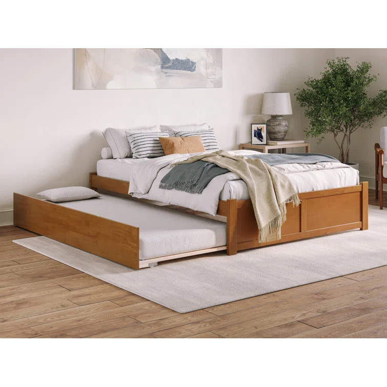 Solid Wood Platform Storage Bed