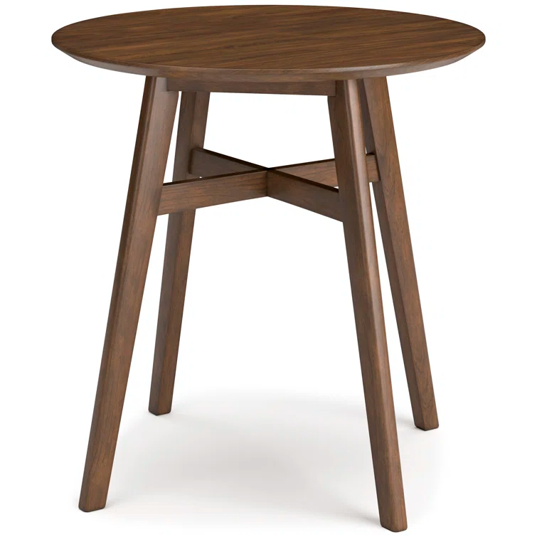 George Oliver Anvi Round Solid Wood Base Dining Table