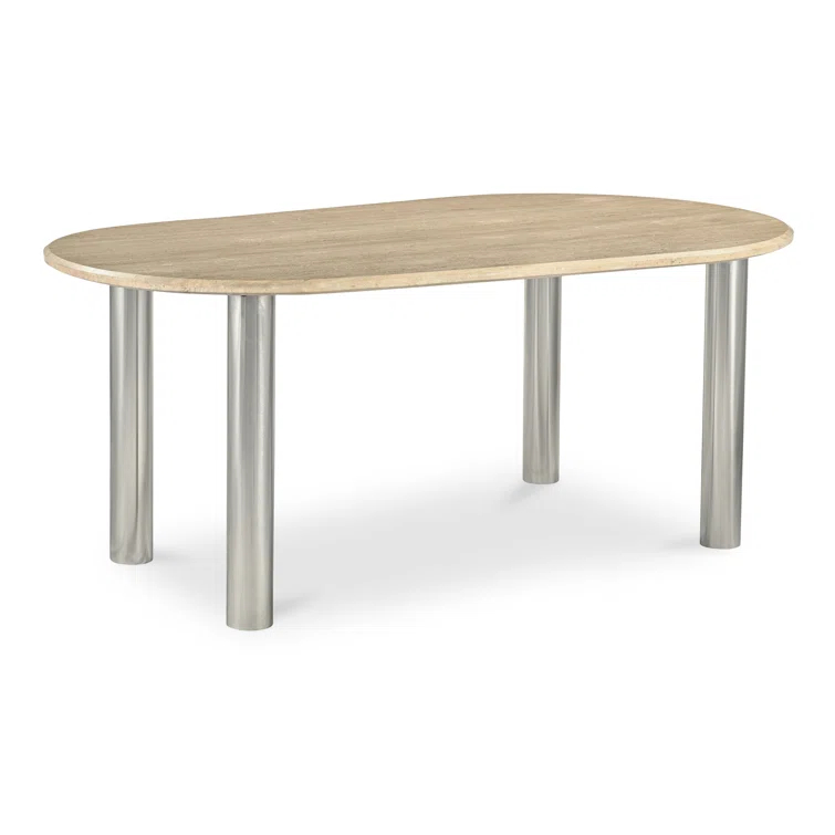 Astyn 73.5" Marble Iron Dining Table