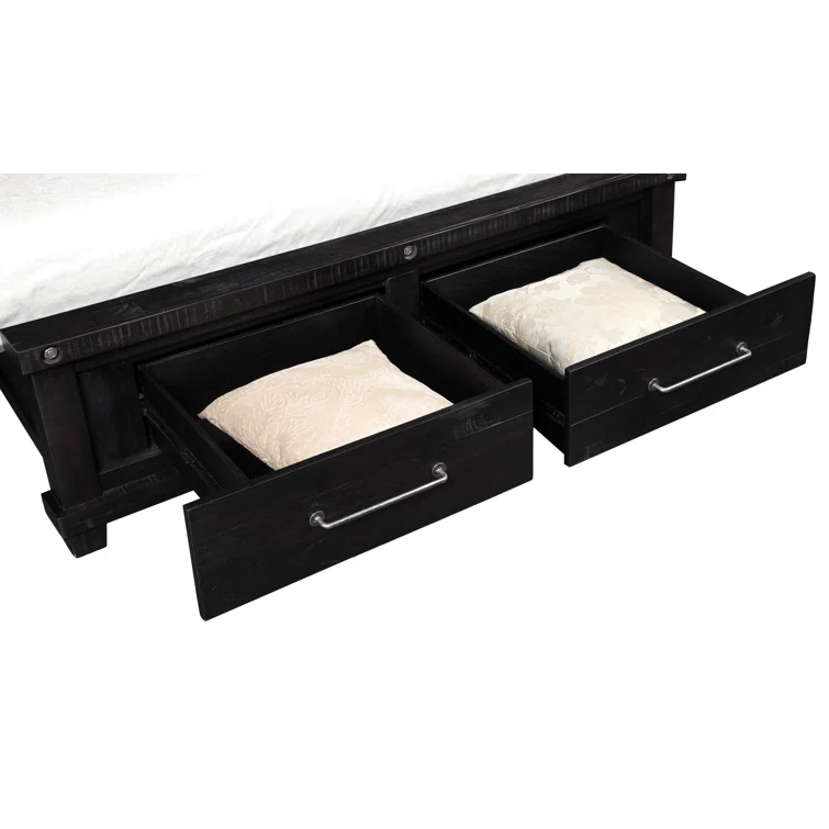 Yosemite Cafe Solid Wood Panel Storage Bed