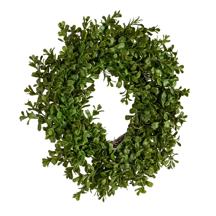 Round Faux Boxwood Wreath