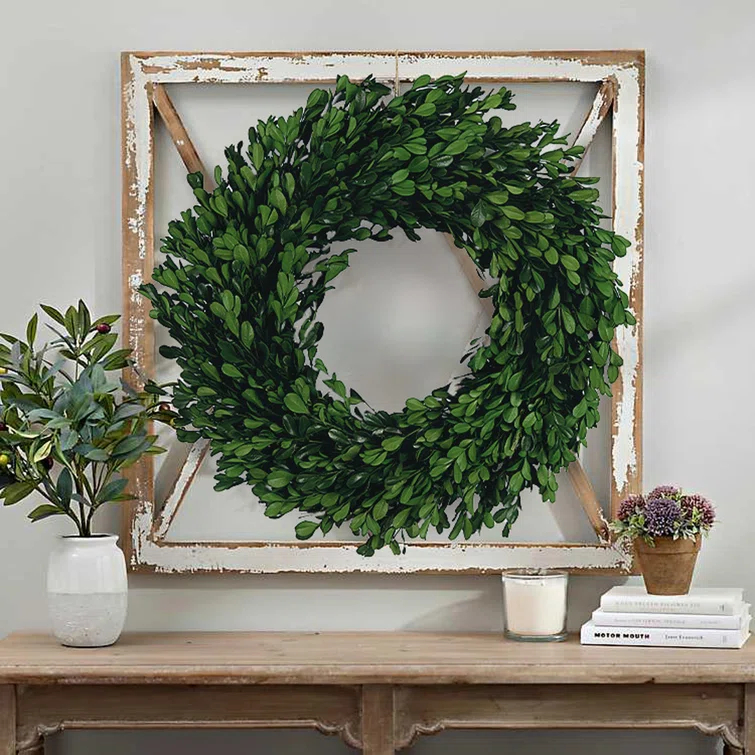 Round Faux Boxwood Wreath