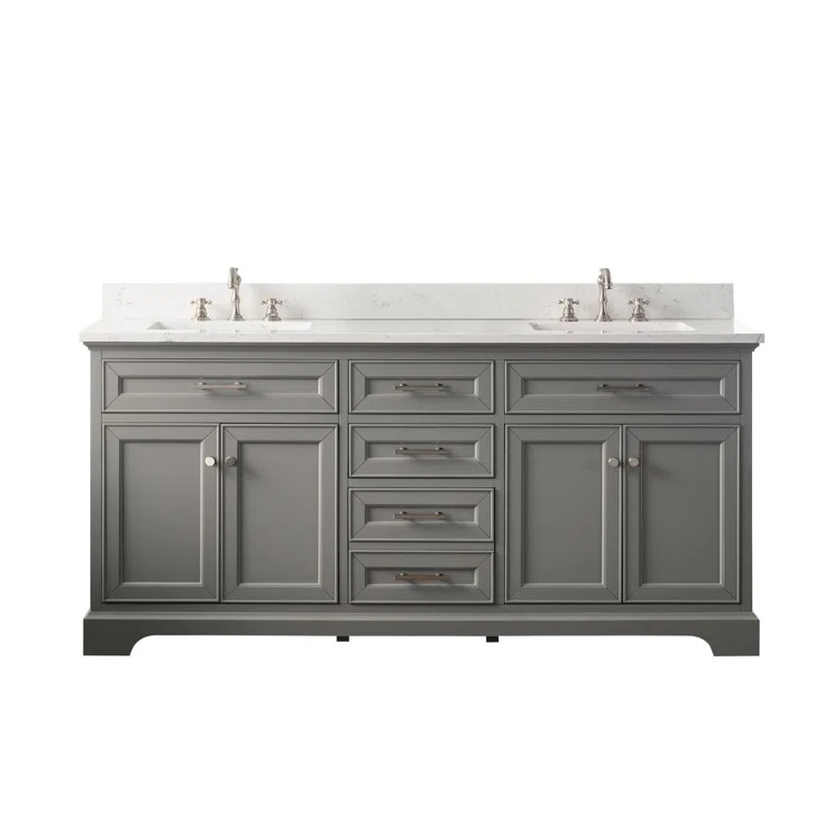 Sudio Design Thompson 72" W Double Bathroom Vanity & Reviews | Perigold