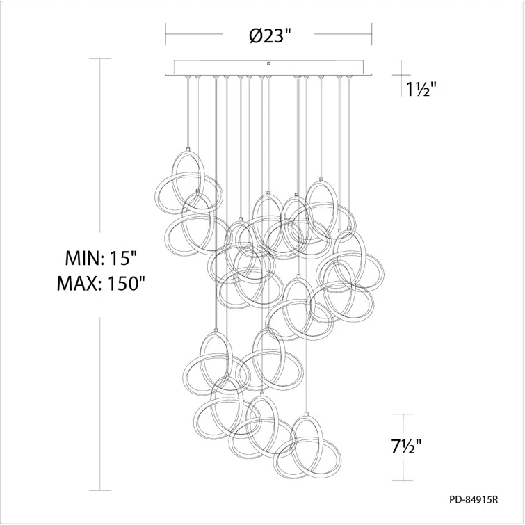 Vornado Round 15 - LED Light Pendant