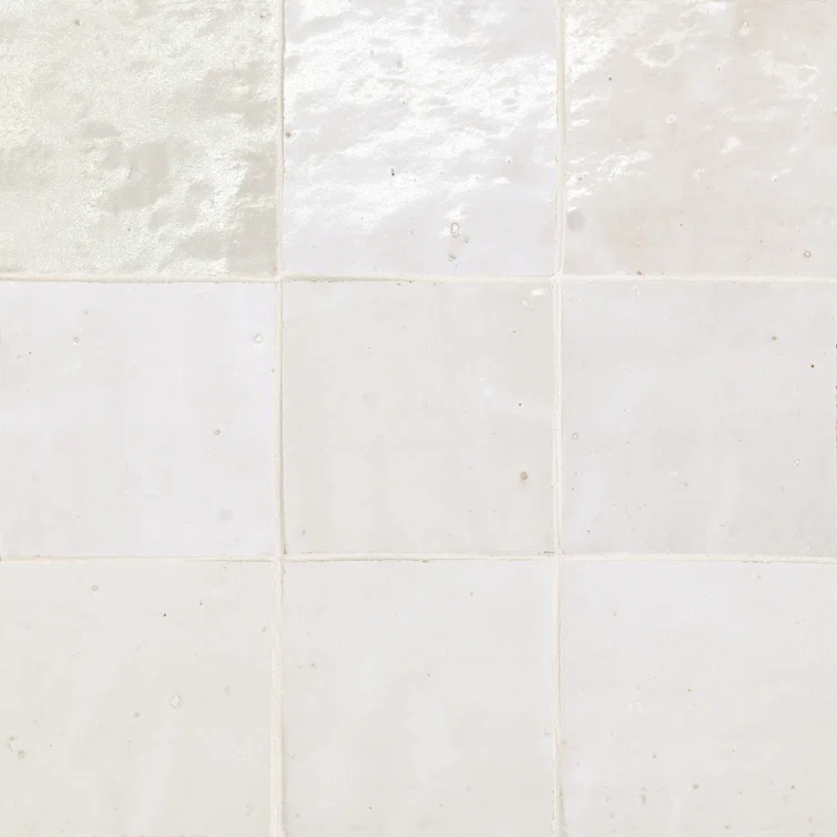 Zagora 4" x 4" Glossy Zellige Field Tile