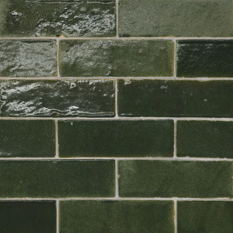 Zagora 2" x 6" Glossy Zellige Field Tile
