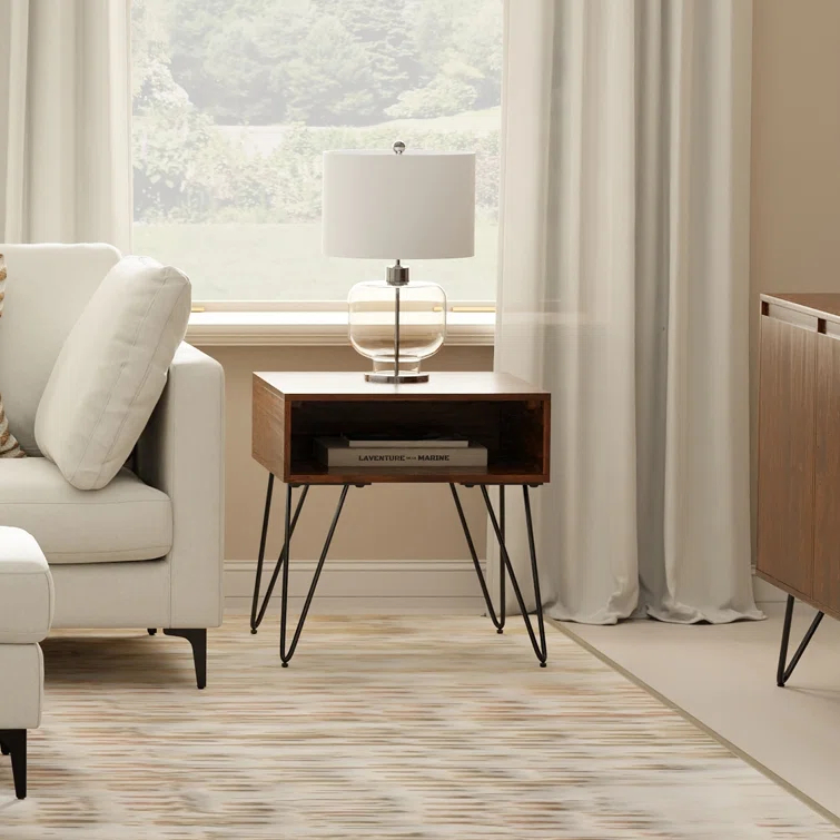 Hunter Solid Wood Top End Table