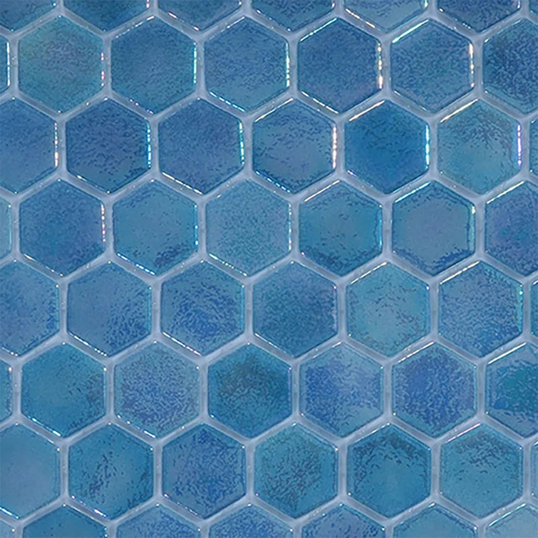 Glass Tile Love White Hot Love 11 in. X 16.325 in. Hexagonal Glass Mosaic Tile (10.76 sq. ft./case), Ideal for Kitchen Tile, Backsplash Tile, Bathroom Tile, and Pool Tile