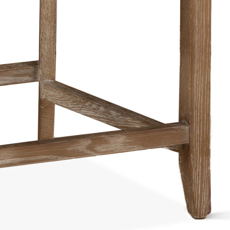 Avery Dark Brown Leather Counter Chair with Natural Wood Legs