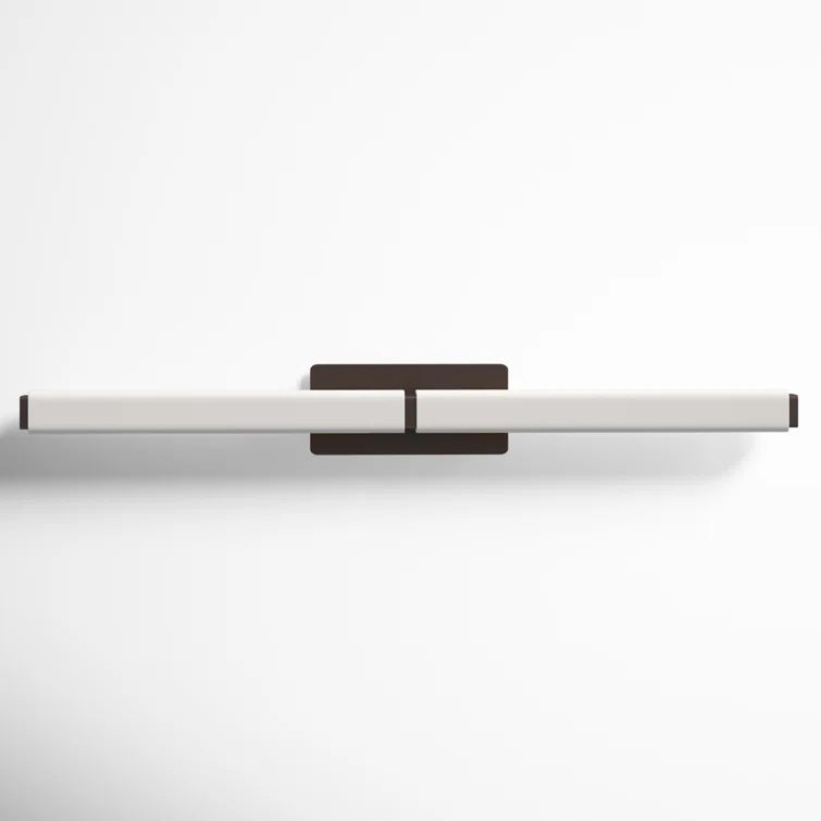 Bronze 39" Dimmable Vanity Light with Opal Glass Shade