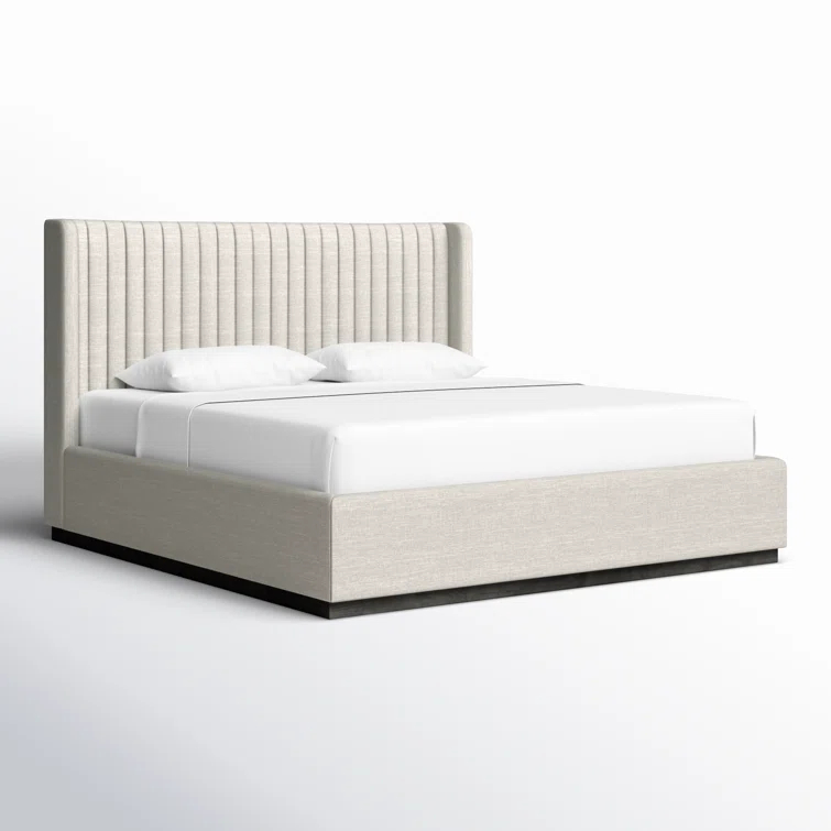 Chamblis Upholstered Wingback Bed