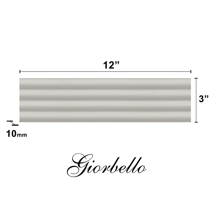 Flute 3" x 12" Ceramic Wall & Floor Tile