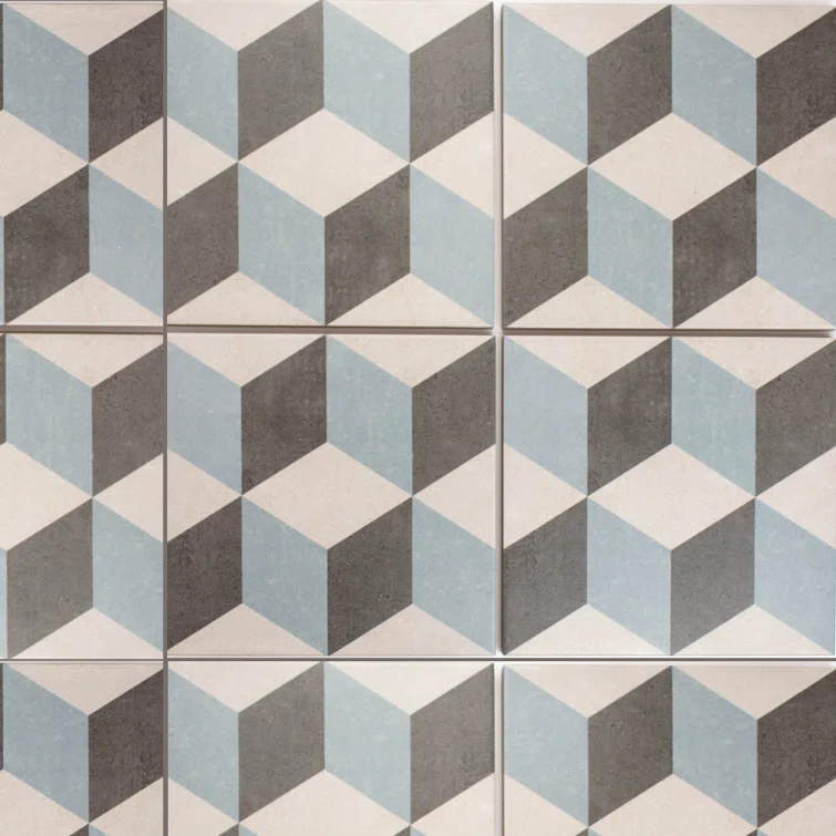 Prism 9" x 9" Porcelain Patterned Singular Wall Floor Use Tile