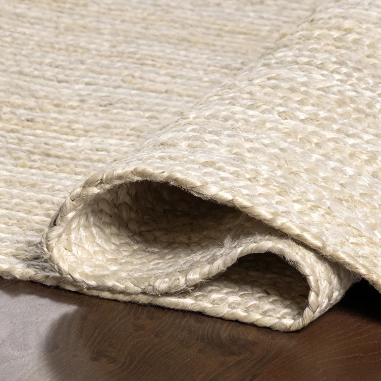 Cruise Handmade Braided Jute Area Rug in Off White