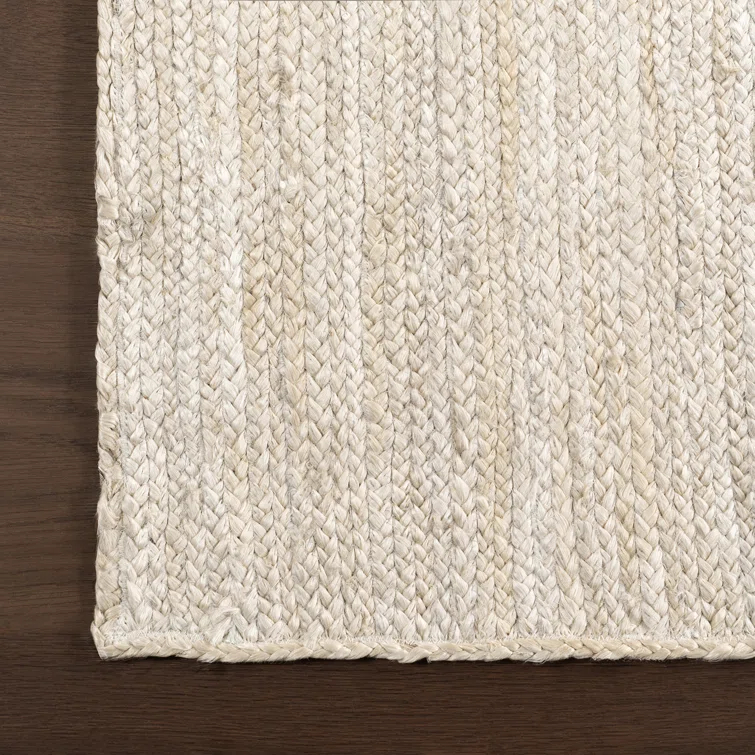 Cruise Handmade Braided Jute Area Rug in Off White