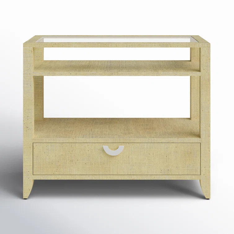 Butler Specialty Company Amelle Raffia Console Table In Beige