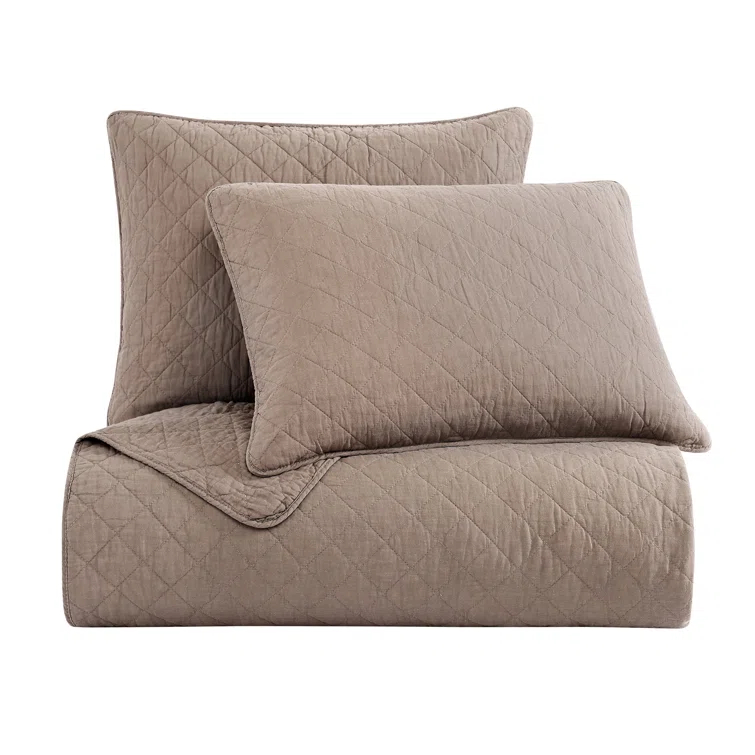 Indigo Hill by HiEnd Accents Cotton Comfort Solid Color Classic Chic Casual Modern Rustic Quilt Set