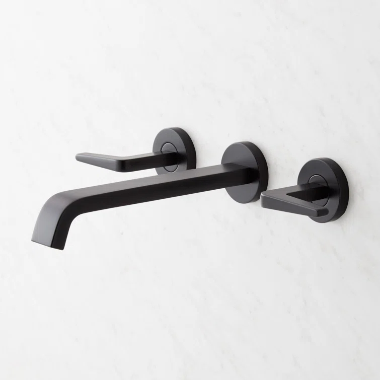 Drea 1.2 GPM Wall Mounted Widespread Bathroom Faucet