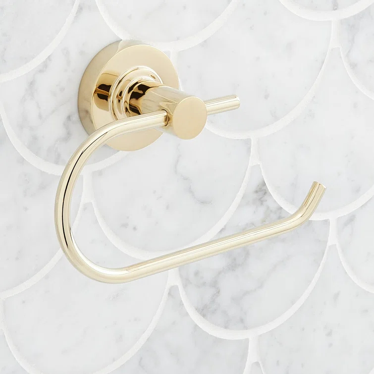 Polished Brass Wall Mounted Euro Toilet Paper Holder
