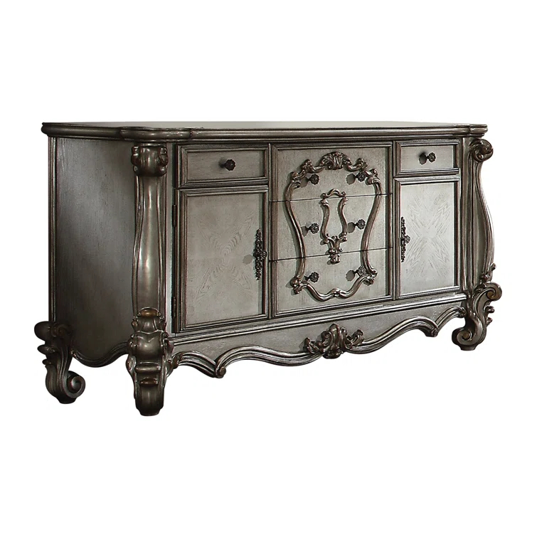 Bersally Solid Wood 70'' W 5 - Drawer Dresser
