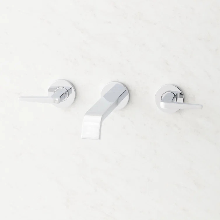 Drea 1.2 GPM Wall Mounted Widespread Bathroom Faucet
