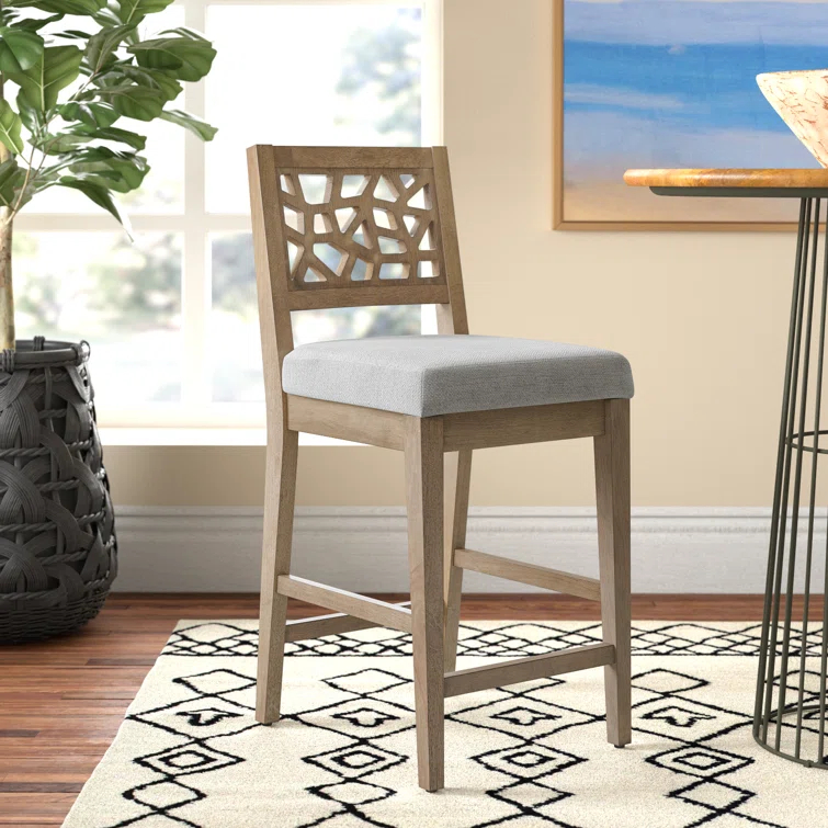 Porschia Solid Wood Bar & Counter Stool