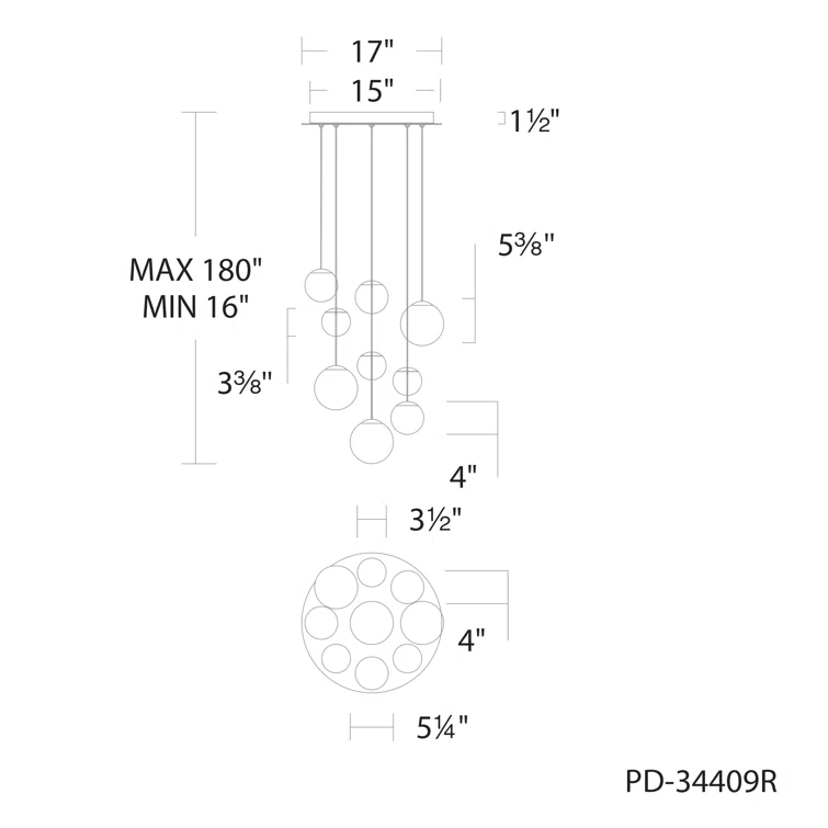 Pisces - Light LED Cluster Pendant