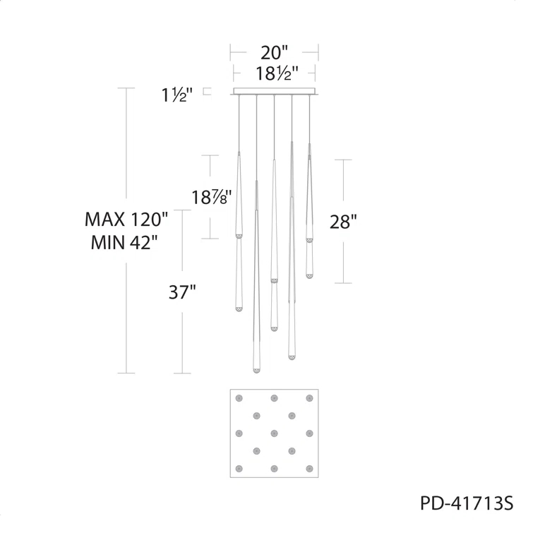 Cascade - Light LED Cluster Pendant