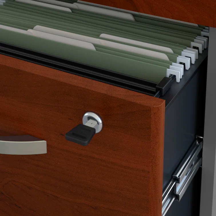 Series C Bow Front Left Handed L Shaped Desk with 2 Mobile Pedestals