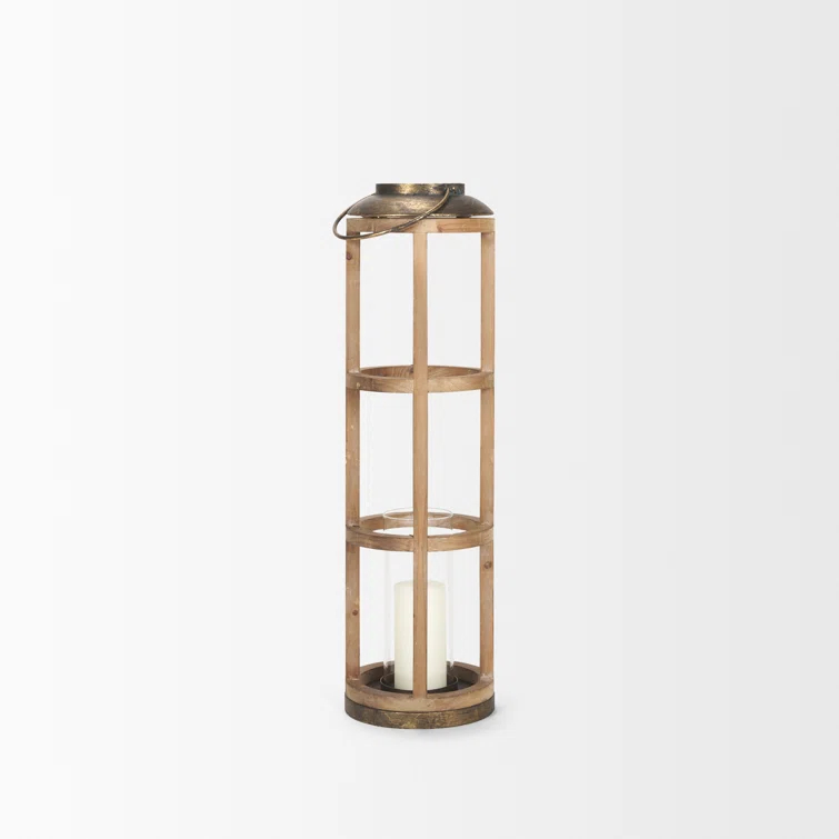 Bella Rustic Black Metal Oversized Candle Lantern