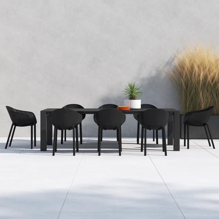 Farrah 102'' Rectangular 8 - Person Outdoor Dining Set