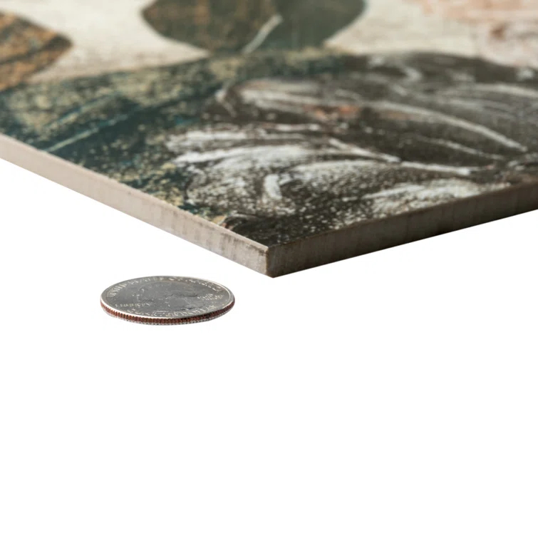 Merola Tile Parete Fiori 24" x 47" Porcelain Natural / Floral Wall & Floor Tile