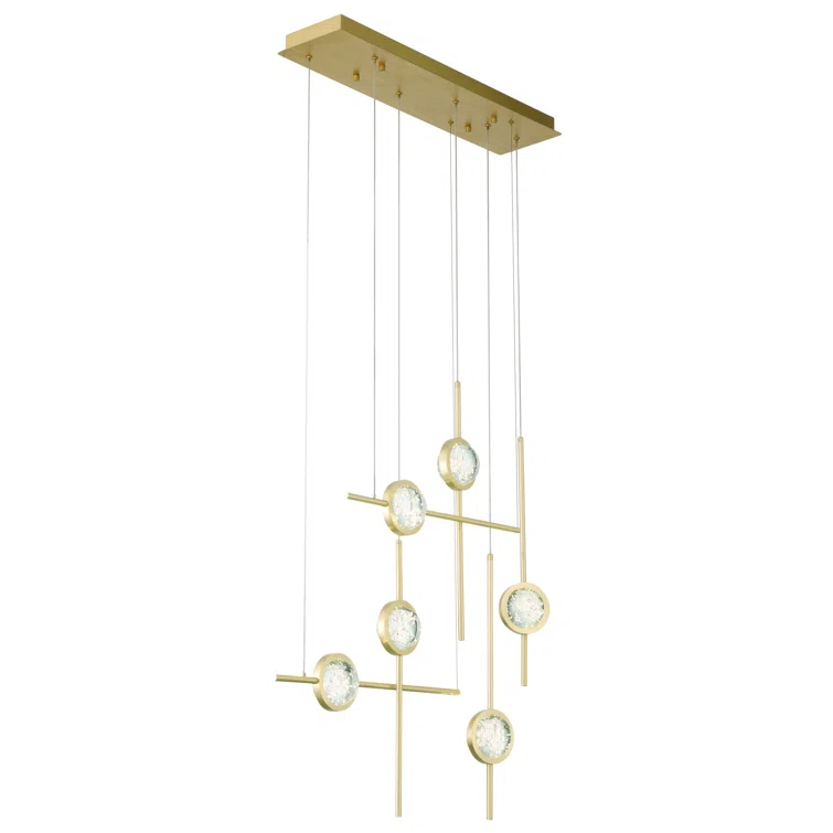 Barletta 6 - Light Dimmable LED Linear Chandelier
