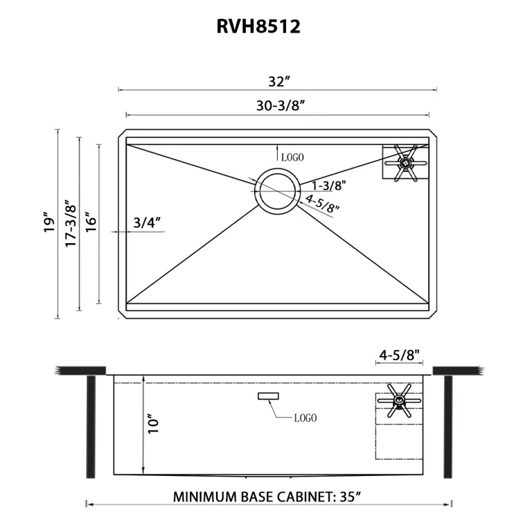 Ruvati 32-inch Glass Rinser and Sink Combo Workstation Undermount Stainless Steel Kitchen Sink