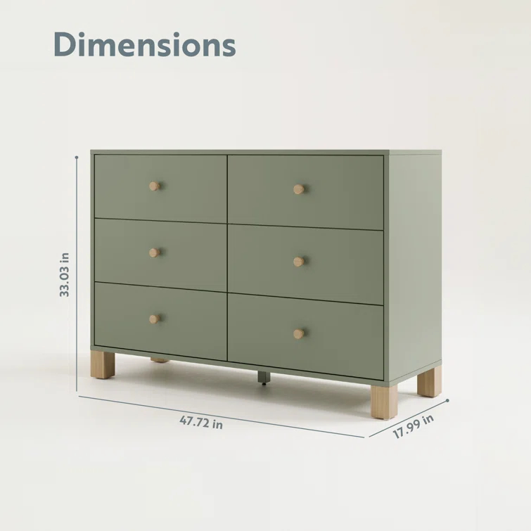 California 6 Drawer Dresser