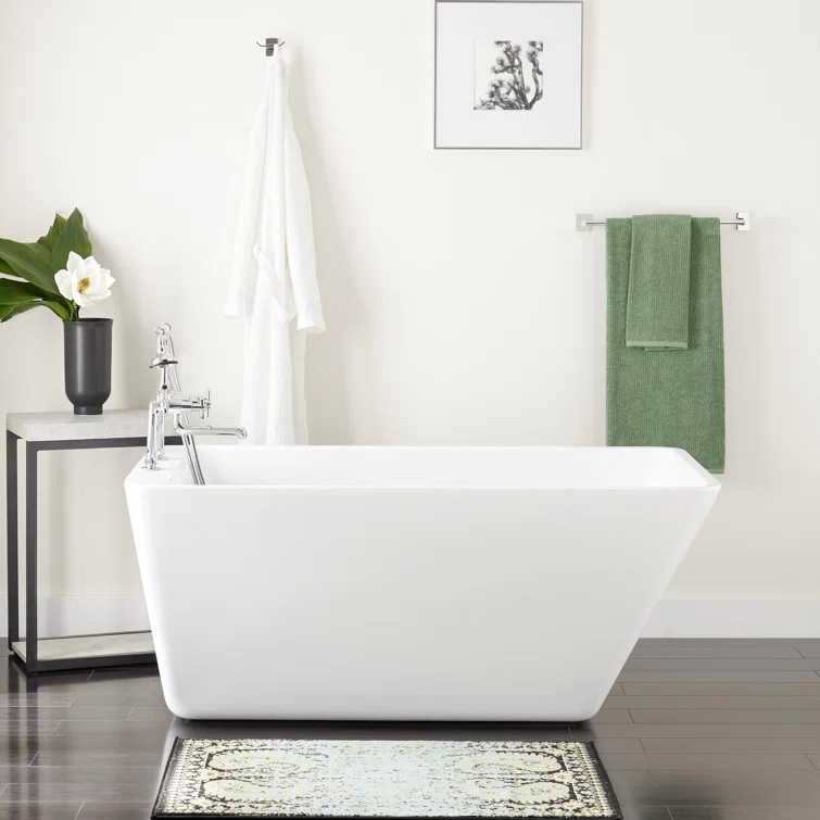 Jaidyn 55" Freestanding Soaking Acrylic Bathtub