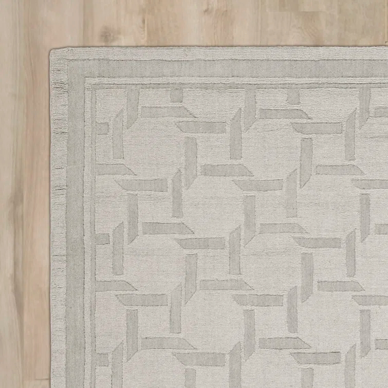 Resort Martha Stewart Hand Tufted Wool Geometric Rug