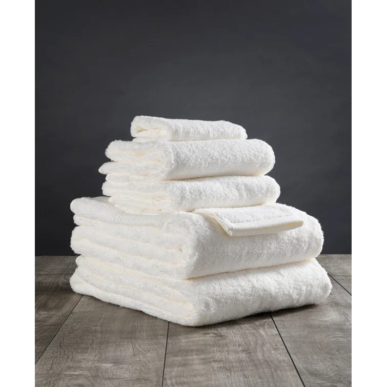 Delilah Home - 100% Organic Bath Towel Set - High Quality, Ultra-Soft, & Absorbent Turkish Organic Cotton Spa Towels - Eco-Friendly & Vegan (Two each 13x13, 16x30, 30x54) Pack of 6, Ivory Towels