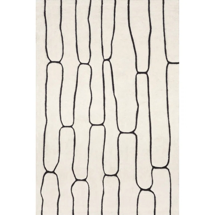 Abstract New Zealand Wool Area Rug