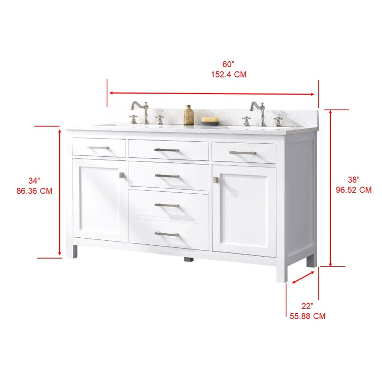 Jasper 60'' W Double Vanity