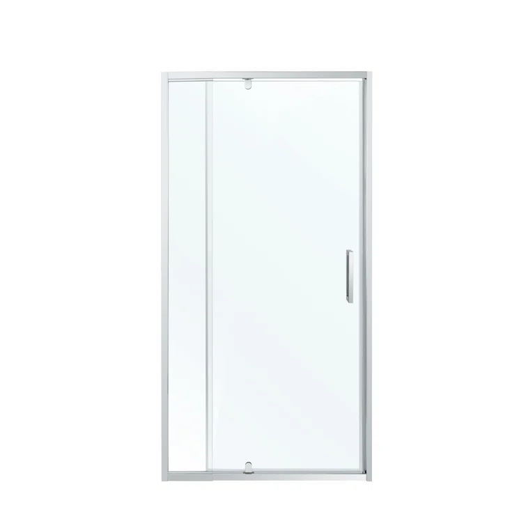 36 in.W - 72 in.H Pivot Shower Door with Clear Glass and Stainless Steel Handle