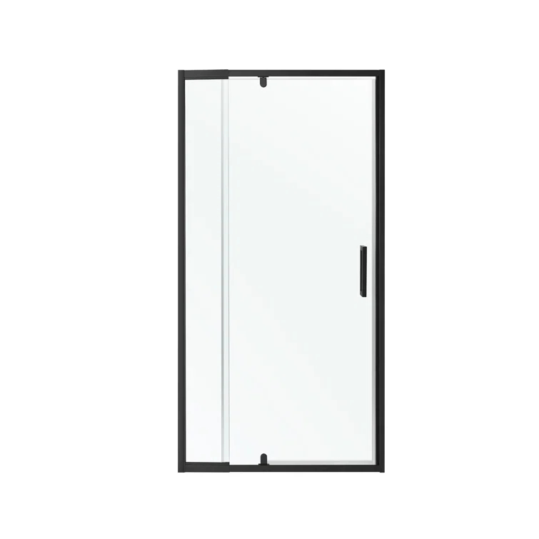 36 in.W - 72 in.H Pivot Shower Door with Clear Glass and Stainless Steel Handle