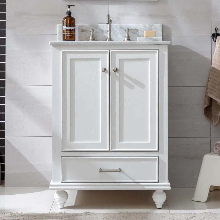 Melissa 24" Single Vanity - Grain White
