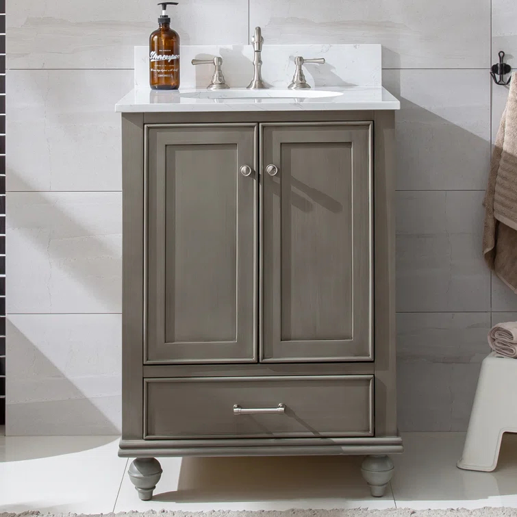 Melissa 24" Single Vanity - Grain White