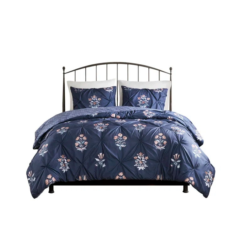 Madison Park Marfa 3 Piece Pintuck Duvet Cover Set