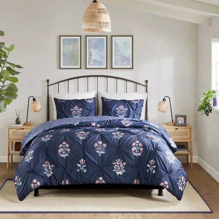 Madison Park Marfa 3 Piece Pintuck Duvet Cover Set