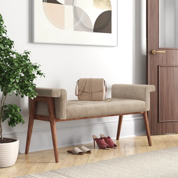 Mercury Row® Nakia Button Tufted Accent Bench