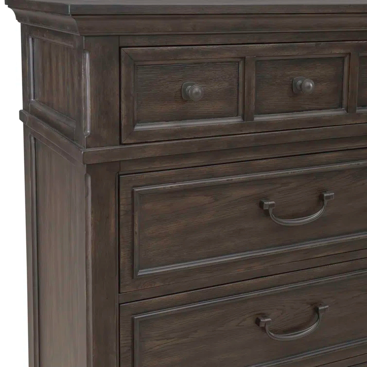 Deriah Upholstered Bed, Dresser & Mirror, Chest, Night Stand